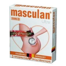 Презервативы Masculan Long Pleasure (продлевающие) 3шт