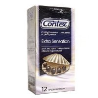 Презервативы Contex № 12 Extra Sensation (с крупными точками и ребрами)