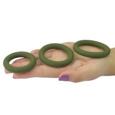 Набор из 3 эрекционных колец Power Plus Soft Silicone Snug Ring зеленые