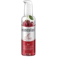 Гель-смазка Masculan 2 в 1 массажный с дозатором с ароматом вишни 130 мл