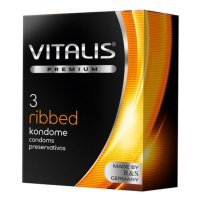 Презервативы Vitalis №3 Ribbed ребристые