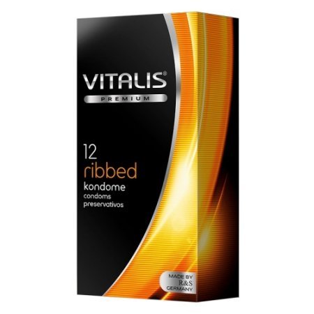 Презервативы Vitalis №12 Ribbed ребристые