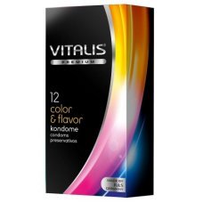 Презервативы Vitalis Premium №12 Color & Flavor цветные/ароматизированные