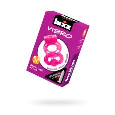 Виброкольцо LUXE VIBRO Бархатный молот + презерватив, 1 шт