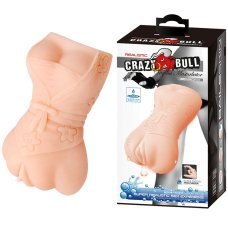 Компактный мастурбатор-вагина Crazy Bull с эффектом выделения смазки