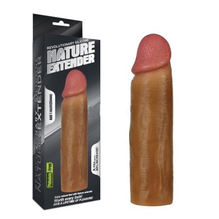 Насадка на пенис Nature Extender мулат плюс 3,5 см