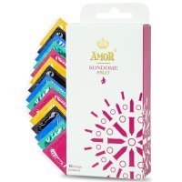 Латексные презервативы Amor Fruit №15 ароматизированные и цветные