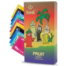 Латексные презервативы Amor Fruit №10 яркая линия