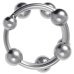 Металлическое кольцо с подвижными бусинами под головку пениса Metal by Toyfa заказать