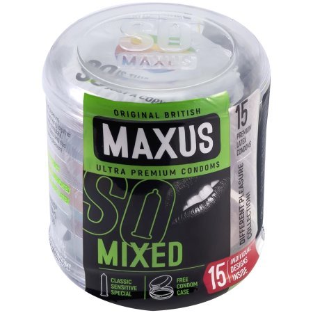 Презервативы Maxus №15 Mixed микс в пластиковом кейсе минск