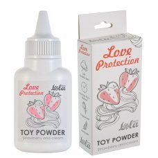 Пудра для игрушек Love Protection с ароматом клубники со сливками 15 гр минск