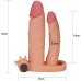 Удлиняющая вибронасадка для двойного проникновения Pleasure X Tender Vibrating Double Penis Sleeve + 3 см заказать